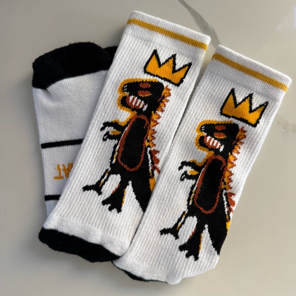 Jean-Michel Basquiat Socks NEW Fits Size 8-10 Womens